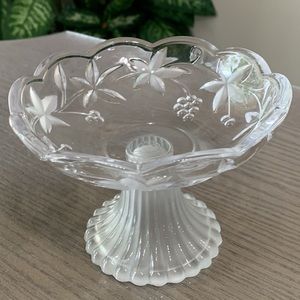 Retired Elegant Crystal Candy Dish 24% Crystal.. Like ~New~Cond. Party Lite